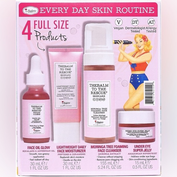 TheBalm Day to Night Skincare Gift Set – 4 Full Size Products – New in Box - Picture 1 of 7